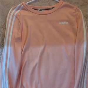 Pink and white Adidas pull over!